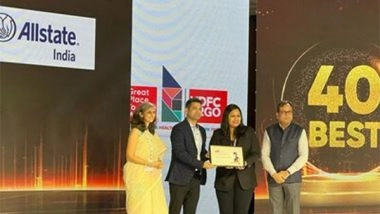 Business News | Allstate India Named One of India's 40 Best Workplaces in Health and Wellness 2022 by Great Place to Work Institute
