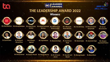 Business News | SRP Tech Media Network Organized 'The Leadership Award 2022 - Virtual 2nd Edition', Felicitated Top Companies & Individuals