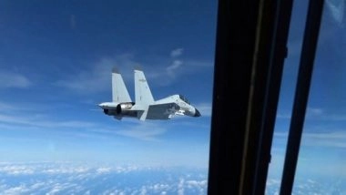 World News | Chinese Aircraft and Naval Ships Tracked Around Taiwan