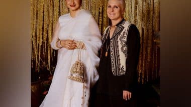 Entertainment News | Dior Mumbai Show: Rekha Looks Like a Vision in White as She Poses with Designer Maria Grazia Chiuri