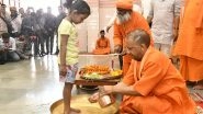 India News | UP CM Yogi Adityanath Performs Kanya Pujan Ritual in Gorakhpur