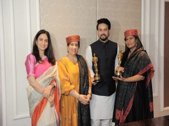 India News | Union Minister Anurag Thakur Meets Team of 'The Elephant Whisperers' - Vimarsana News