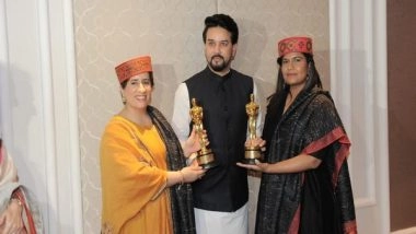 India News | Union Minister Anurag Thakur Meets Team of Oscar Winner 'The Elephant Whisperers'
