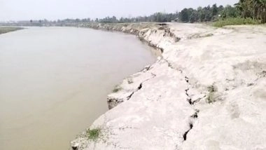 India News | Assam: Villagers Appeal for Precautionary Measures as River Erosion Wreaks Havoc in Barpeta Ahead of Monsoon