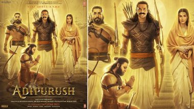 Adipurush: Prabhas, Kriti Sanon and Sunny Singh Exude Divine Charm in New Poster From Om Raut's Magnum Opus!