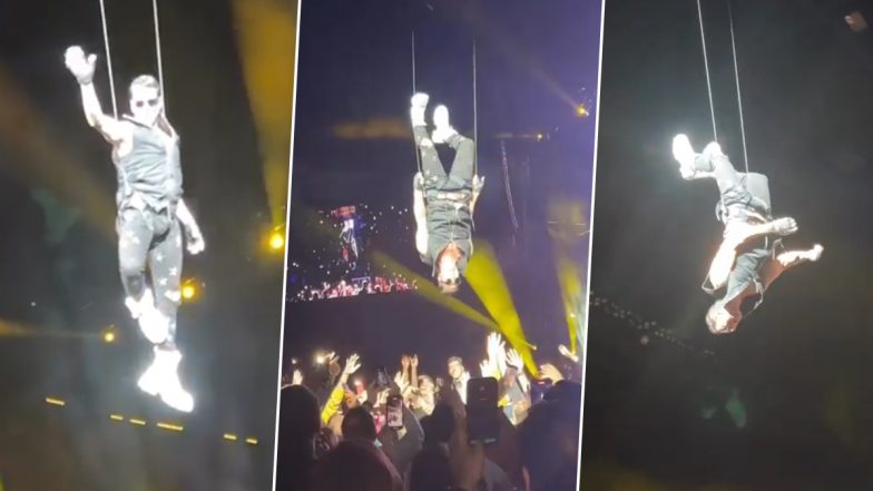 Akshay Kumar Performs Aerial Stunt During The Entertainers' Atlanta Gig; Actor Feels Overwhelmed (Watch Video)