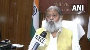 Haryana Home Minister Anil Vij Suspends Five Police Personnel, Including SHO, at Narwana Sadar Station During Surprise Inspection
