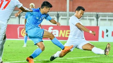 India 1–0 Myanmar: Anirudh Thapa's Strike Hands Blue Tigers Victory in Tri-Nation International Football Tournament 2023 Opener
