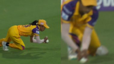 Anjali Sarvani's Catch Sparks Controversy, Netizens Unhappy After Third Umpire Concludes Ball Touched Ground During MI-W vs UPW-W WPL 2023 Eliminator