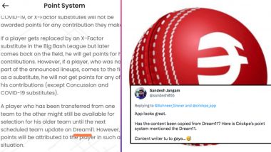Oops! Twitter User Accuses Ashneer Grover's CrickPe of Copy-Pasting 'Points System Content' Directly from Fantasy Sports App Dream11
