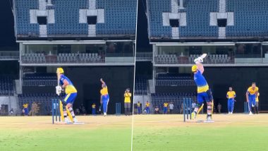 'Ben Den' Watch Ben Stokes Smashing the Ball During CSK Practice Ahead of the First Match Against GT in IPL 2023