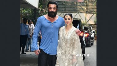 Bobby Deol Sports Casual T-Shirt and Comfy Pants for Alanna Panday’s Glamorous Pre-Wedding Festivity (View Pic)