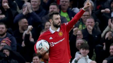 Manchester United 3–1 Fulham, FA Cup 2022–23: Bruno Fernandes' Brace Helps Red Devils Clinch Comeback Victory, Qualify for Semifinals (Watch Goal Video Highlights)