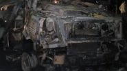 Andhra Pradeh: Ambulance Carrying Patient for Dialysis Catches Fire in Prakasam; Tobacco Worth Rs 40 Lakh Burn to Ashes (Watch Videos)