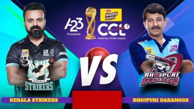 Kerala Strikers vs Bhojpuri Dabanggs CCL 2023 Match Live Streaming Date and Time: How To Watch the Match 13 of Celebrity Cricket League Online and on TV