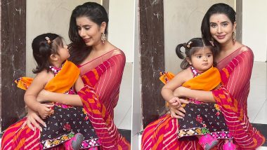 Charu Asopa and Daughter Ziana Dress Up in Lovely Traditional Ensembles for Ashtami Puja (View Pics)