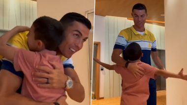 Cristiano Ronaldo Meets Young Syrian Earthquake Survivor, Al-Nassr Star's Adorable Gesture Is Sure to Win Hearts! (Watch Video)