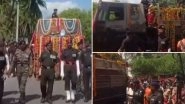 Arunachal Pradesh Cheetah Helicopter Crash: Army Pilot Major Jayanth&rsquo;s Mortal Remains Arrives At His Native Village in Tamil Nadu&rsquo;s Theni (Watch Video)