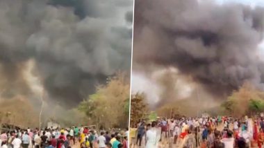 Mumbai Fire: One Dead After Massive Blaze Erupts in Malad East, Over 800 Hutments Gutted