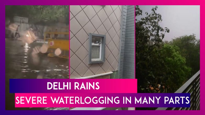 Delhi Rains: Heavy Rainfall & Thunderstorms Lead To Severe Waterlogging In Many Parts Of The National Capital