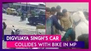 Madhya Pradesh: Congress Leader Digvijaya Singh&rsquo;s Car Collides With Two-Wheeler In Rajgarh; Biker Injured