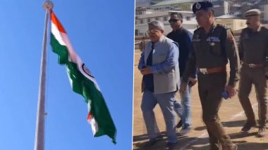 Tricolour Flying High in Jammu and Kashmir: Indian Army Unfurls 100-ft-High National Flag in Doda (Watch Video)