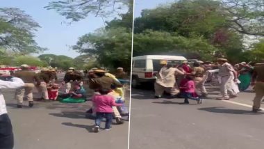 Rajasthan: Widows Of Pulwama Attack Martyrs Stage Protest Against State Government in Jaipur For Failing to Fulfil Promises, Accuse Police of Assaulting Them (See Pics)