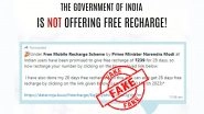 Government of India Offering Free Mobile Recharge of Rs 239? PIB Fact Checks Viral WhatsApp Message
