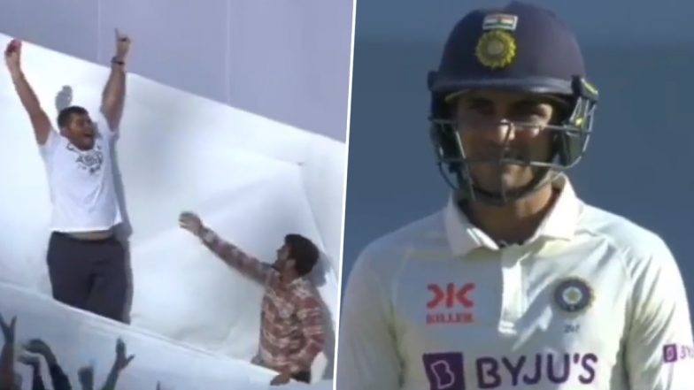 Fan Finds Ball After Shubman Gill Hits It for a Six on Day 2 of IND vs AUS 4th Test in Ahmedabad, Video Goes Viral!