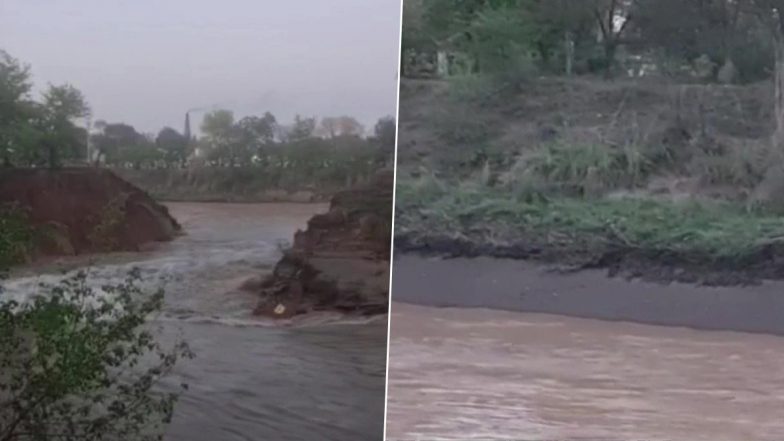 Punjab: Crack Appears in Lining Between Rajasthan and Sirhind Canal in Faridkot, Irrigation Department Stops Water Flow (See Pics)