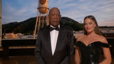 Oscars 2023: Morgan Freeman and Margot Robbie Twin in Black as They Present at 95th Academy Awards (View Pics)