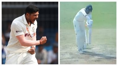 Umesh Yadav Completes 100 Test Wickets in India, Uproots Mitchell Starc's Off-Stump (Watch Video)