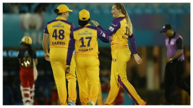 RCB-W vs UPW-W, WPL 2023 Innings Update: Ellyse Perry Hits Fifty, Sophie Ecclestone Takes Four Wickets As Royal Challengers Bangalore Bowled Out for 138