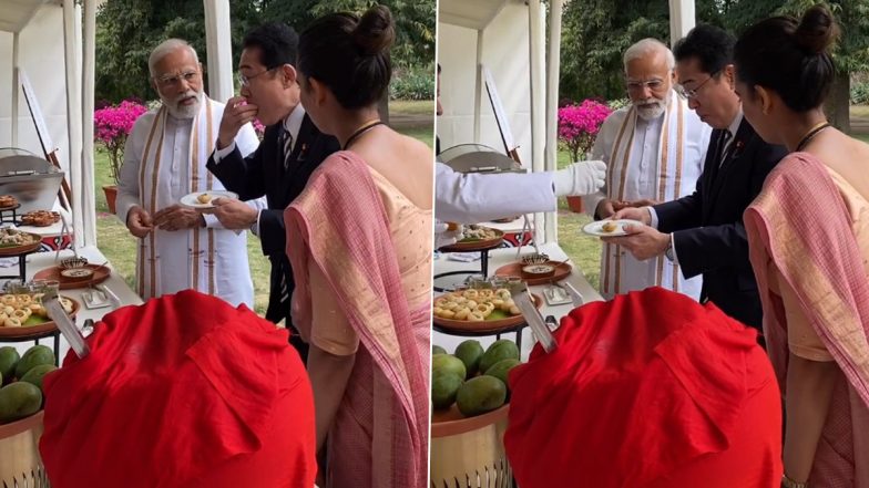 Japanese PM Fumio Kishida Enjoys 'Golgappe' With Indian PM Narendra Modi, Watch Video