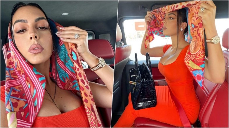 Cristiano Ronaldo’s Partner Georgina Rodriguez Flaunts Sexy Bodycon Dress Unable to Contain Her Boobs Ahead of Photoshoot; Check Hot Pics
