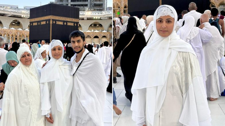 Hina Khan Performs Umrah in Mecca, Actress Shares Pics From the Holy Place Wearing A Burqa (View Post)