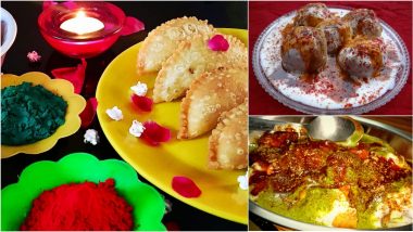 Holi 2023 Food List: From Dahi Vada to Gujiya, Dishes That Are a Must As You Celebrate the Festival of Yummy Food and Colours!