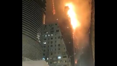 Hong Kong Skyscraper Fire: Video Shows Under-Construction High-Rise Engulfed in Flames in Tsim Sha Tsui