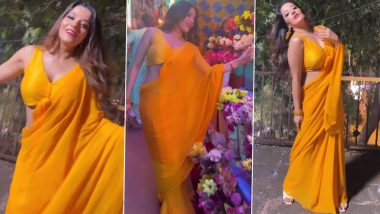 Hot Bhojpuri Actress Monalisa Dancing to the Tunes of 'Tip Tip Barsa Pani' in a Sexy Yellow Saree Goes Viral; Watch Video