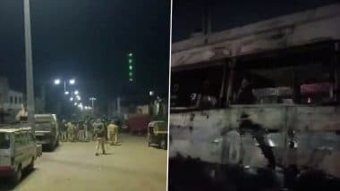 Maharashtra Violence: Police, Public Vehicles Set on Fire During Clash Between Two Groups in Chhatrapati Sambhajinagar’s Kiradpura Area (See Pics)