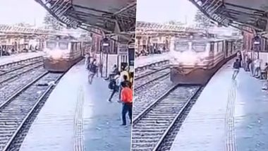 Uttar Pradesh Shocker: Man Ends Life After Jumping in Front of Train in Agra, Disturbing Suicide Video Goes Viral