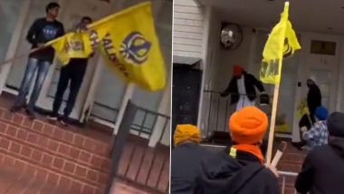 Indian Consulate in San Francisco Attacked, Vandalised by Khalistan Supporters Amid Ongoing Crackdown Against Amritpal Singh, Video of Attack Surfaces