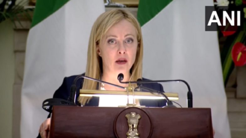 PM Narendra Modi Is the Most Loved One of All Leaders Around the World, Says Italian PM Giorgia Meloni (Watch Video)