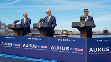 AUKUS Deal: Joe Biden, Rishi Sunak, Anthony Albanese Announce Nuclear-Powered Submarines for Australia