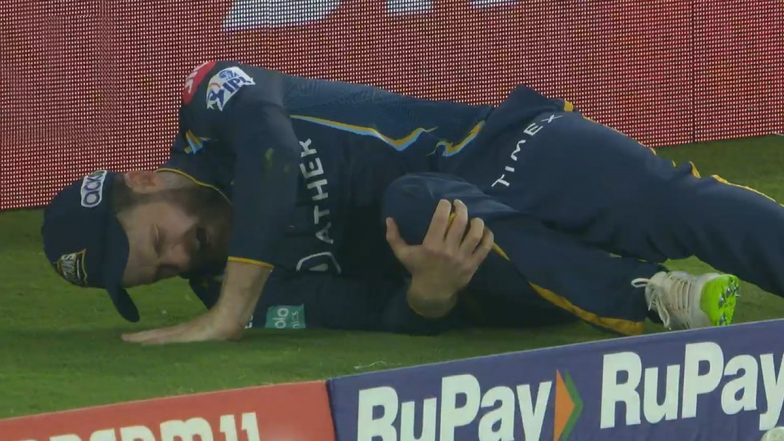 Kane Williamson Displays Amazing Effort On The Boundary Line During GT vs CSK IPL 2023 Match, Hurts Knee In the Process