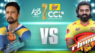 CCL 2023 LIVE - Karnataka Bulldozers Vs Chennai Rhinos Match: How To Watch the 10th Match of Celebrity Cricket League Online