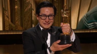 Oscars 2023: Ke Huy Quan Wins Best Supporting Actor for Everything Everywhere All at Once, Gets Emotional During Acceptance Speech (Watch Video)