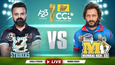 Kerala Strikers vs Mumbai Heroes CCL 2023 Match Update: Ritiesh Deshmukh & Men Defeat Kunchacko Boban's Team at Their Home by Seven Runs in a Thrilling Encounter