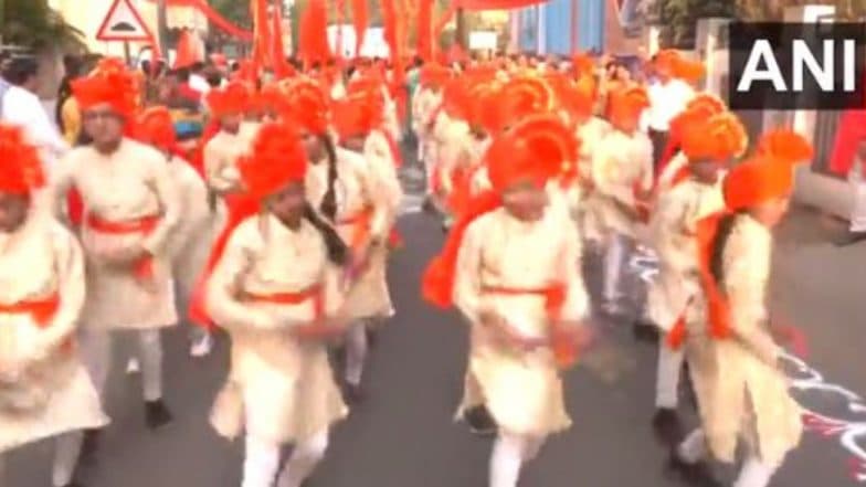 Gudi Padwa 2023 Celebration: Visuals of Vibrant Celebrations From Nagpur As Women Perform Lezim On Streets