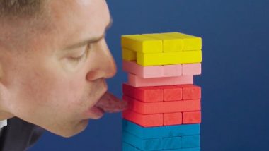 Longest Tongue in The World: Nick Stoeberl, Who Holds Guinness World Record Adds Another Feather To Cap Playing Jenga (Watch Video)